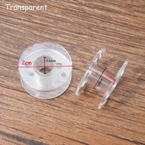 50Pc Transparent Plastic Empty Bobbins Sewing Bobbins Spool Transparent Bobbins For Brothers Sewing Machine Sewing Accessories