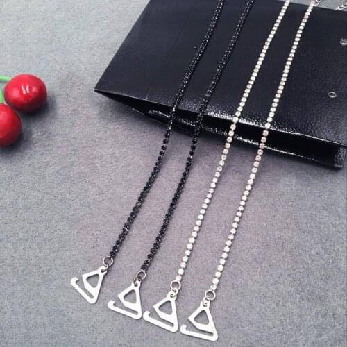 Rhinestone Women Bra Straps Elegant Crystal Bra Shoulder Accessories New Silver Plated Metallic Lingerie Accessories