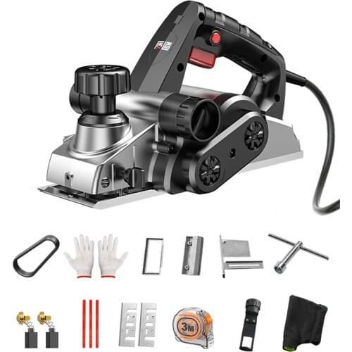 220V Woodworking Electric Planer Hand Held DIY Power Tool Wood Cutting Planing Machine Carpentry Tools 1300W 16000RPM