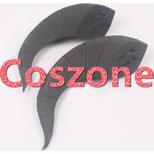 Arknights Nightingale Cosplay Headwear Black Horn Hair Pin Hair Clip Halloween Carnival Party Cosplay Costume Accessories