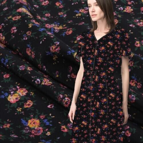 140cm silk crepe de chine fabric 18 momme digital print shirt dress crepe fabric natural silk fabric wholesale silk cloth