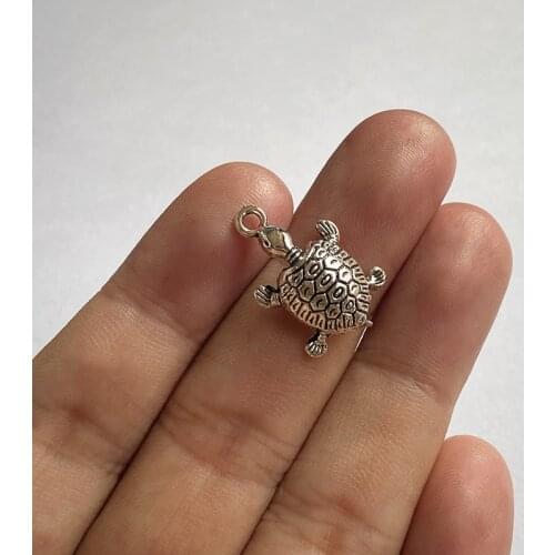 30pcs Cute Charms Tortoise Pendants For Findings Jewelry Making Diy Necklace Earrings Aesthetic Accessories Handmade Friend Gift