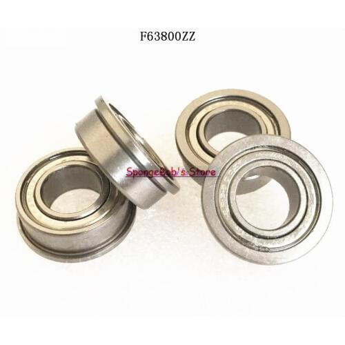 5pcs/Lot F63800ZZ F63800 ZZ 10x19x7mm Flange Thin Wall Deep Groove Ball Bearing