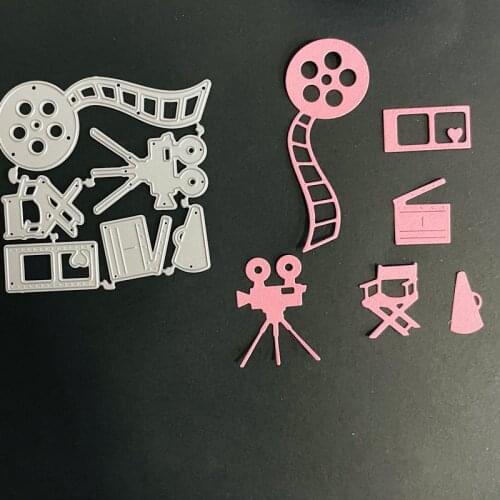 6 pcs set camera video tape recorder Metal Cutting Dies DIY Scrapbook Paper Cards Embossing Craft Die Cut handmade craft