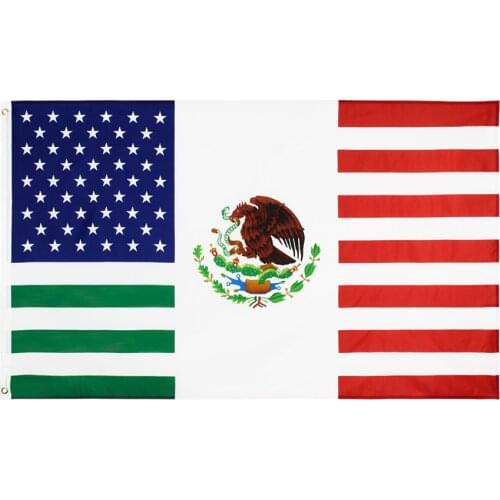 60x90cm/90x150cm US USA MX Friendship Flag 2x3ft/3x5ft American Mexico Banner
