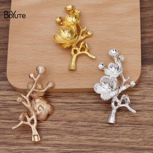 BoYuTe (10 Pieces/Lot) 25MM Metal Alloy Flower Base Factory Supply Handmade DIY Jewelry Accessories Materials
