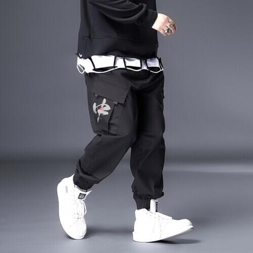 Plus 7XL 6XL XXXXL Hip Hop Cargo Pants Men Fashion Harajuku Harem Pant Streetwear Casual Joggers Multi-Pocket Tie feet Men Pant