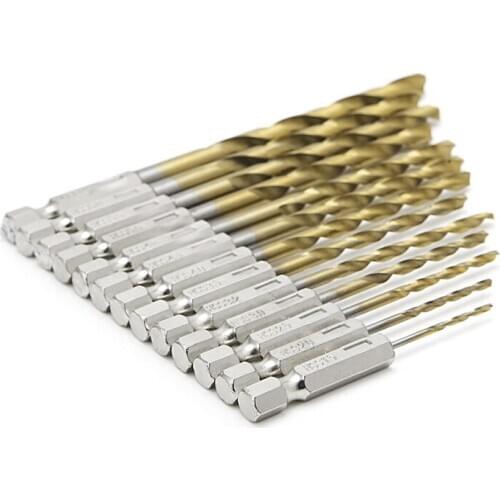 Free Shipping 13pcs Hex Shank Quick change Cobalt Drill Bit Set Multi Bits B95A