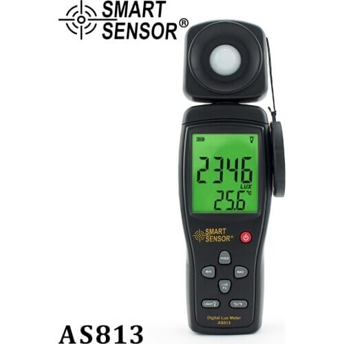 Smart Senor AS813 Digital Luxmeter Light Meter Lux/FC Meter Luminometer Photometer 100,000 Lux spectrometer spectrophotometer
