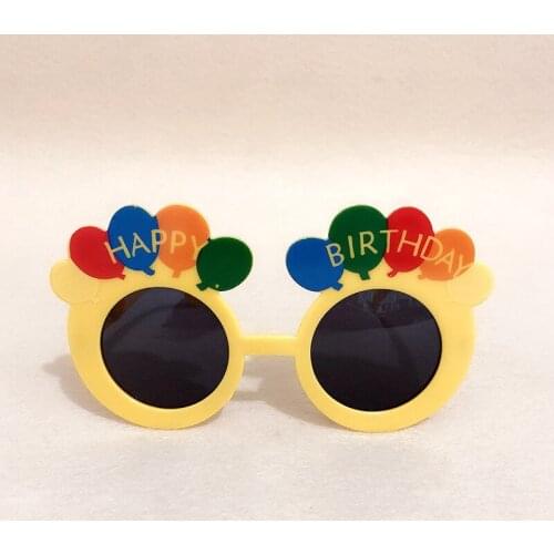 Funny Cake Shaped Happy Birthday Decorative Glasses Novelty Costume Sunglasse for Birthday Gift Party Supplies Decoration