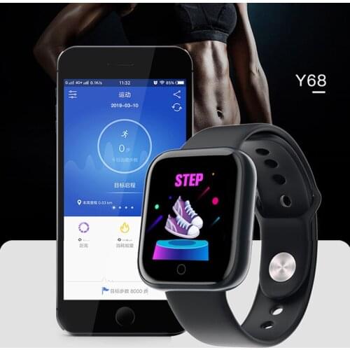 Smart watch Kids Y68 Activity Tracker Multifunction Bracelet Fashion Gift for Children Bluetooth SmartWatch for Boys and Girls