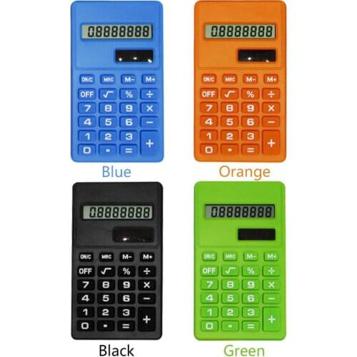For LCD 8 Digit Ultra Slim Calculator Soft Silicone Stationery Scientific Portable Students Calculator