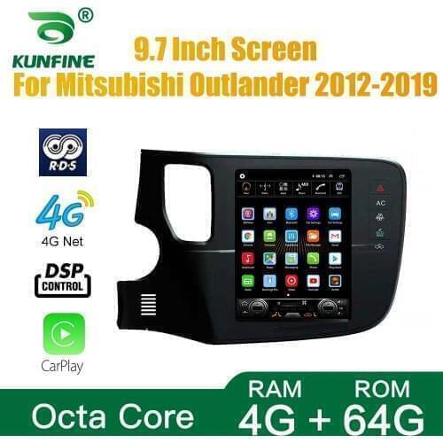 Tesla Screen Octa Core 4GB RAM 64GM ROM Android 10.0 Car DVD GPS Player Deckless Car Stereo For Mitsubishi Outlander 2012-2019