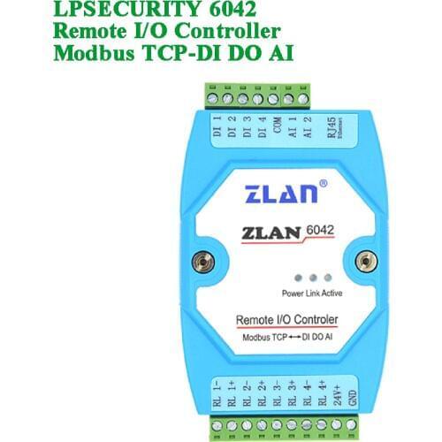 Ethernet Remote IO controler Gateway Modbus TCP to RTU/AI/Do/DI Digital input/Relay output/Analog input RS485 Data Acquisition