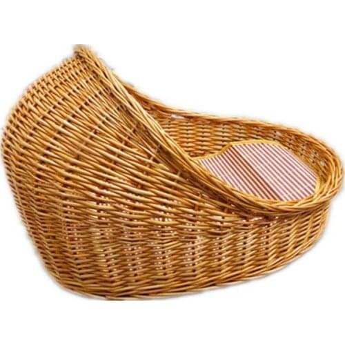 Cat nest rattan dog nest willow pet nest Teddy dog nest small dog nest summer cat nest removable and washable four seasons