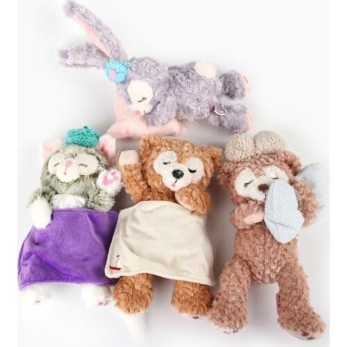 Disney Sleeping Duffy Bear Shellie May Gelatoni Cat StellaLou Plush Toy Stuffed Animals Toys Sleeping Doll For Children Gift