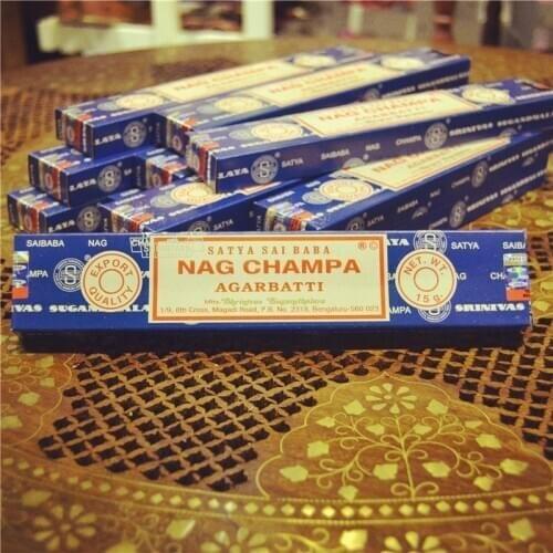 Indian Incense Satya Nag Champa Line Fragrant Sai Baba Meditation Home Sandalwood Incense E