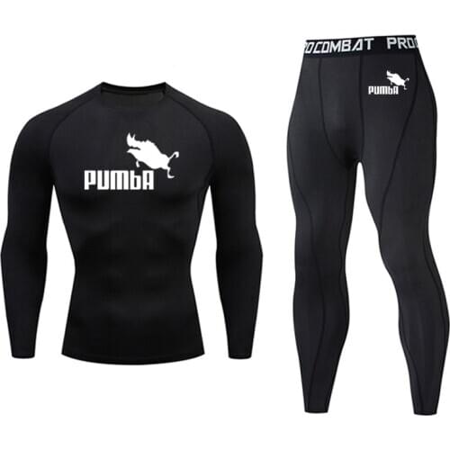 Underwear Set Mens Brand Winter Clothing Hot Shirt Pants Sport thermal underwear Compression skin Tights rashgard Male MMA