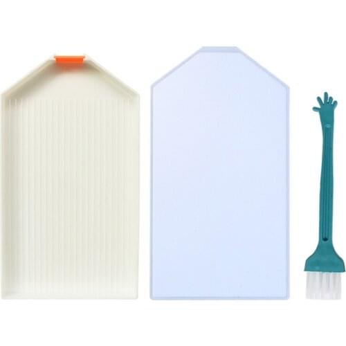 Bead Sorting Tray with Lid Brush Diamond Painting Drill Plate DIY Dotting Tool