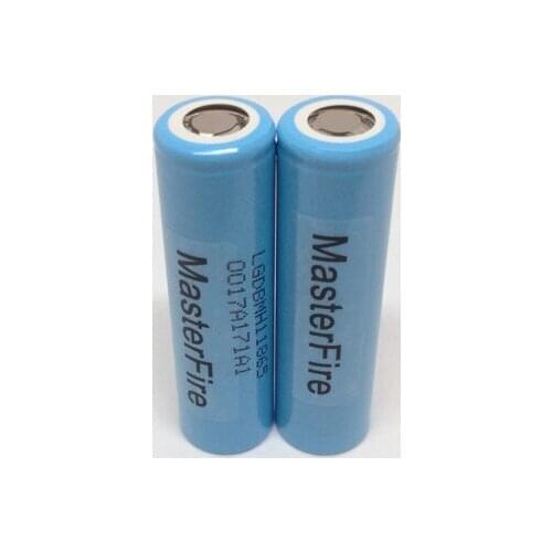 MasterFire 2pcs/lot Original 3.7V 18650 INR18650MH1 3200mAh MH1 high drain 10A power rechargeable battery lithium batteries cell