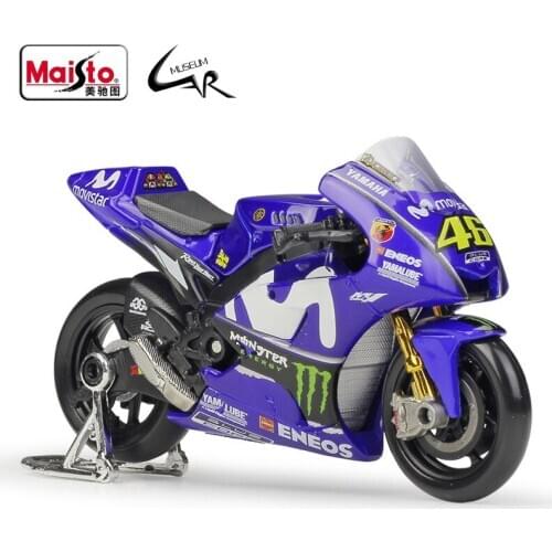 Maisto 1:18 2018 YAMAHA FACTORY RACING TEAM Model Car Simulation Alloy Motorcycle Metal Toy Car Childrens Toy Gift Collection