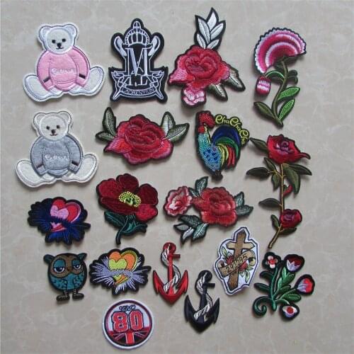 New Arrival cartoon patterned hot melt adhesive applique embroidery thread DIY accessories patches stripes C5333-C5384