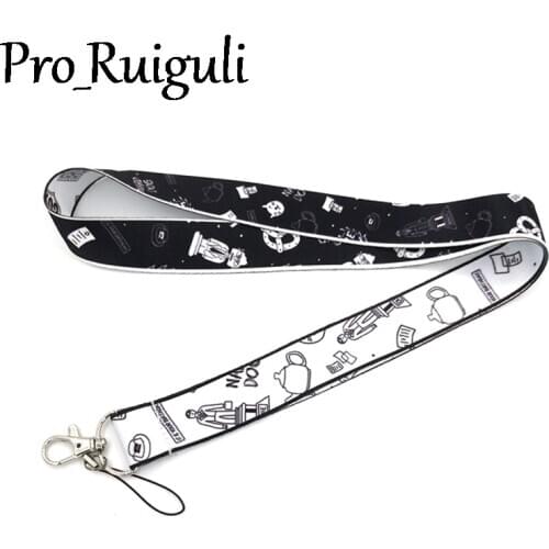 100pcs The office tv show Neck Strap Lanyard keychain Mobile Phone Strap Badge Holder Rope Key Chain Keyring cosplay Accessory