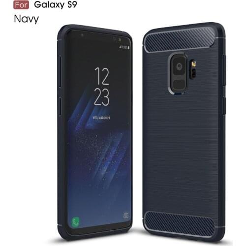 Rugged Armor Cases for Samsung Galaxy S9Plus Carbon Fiber cases for Galxy S9 cover DHL Free shipping 100pcs shockproof cover