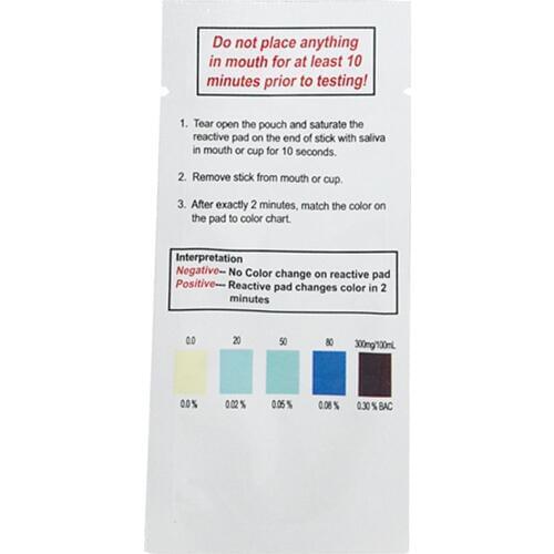 GREENWON One Step Alcohol Saliva Test Strips/one time saliva breathalyzer disposable alcohol tester