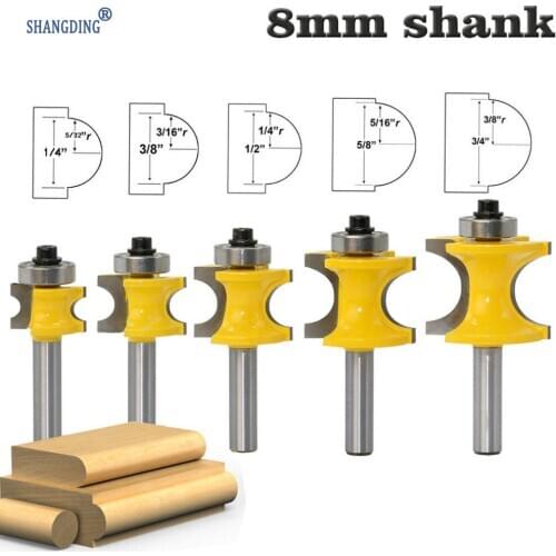 High Archives 8 Handle Bearing Correct Semi-circle Knife Ball Milling Cutter Wood Stick Milling Cutter Correct Semi-circle Knife