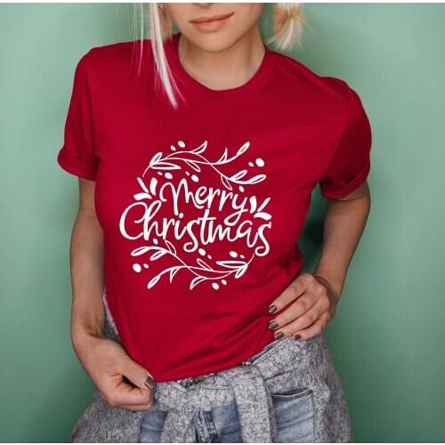 Merry Christmas Women Graphic T Shirts Short Sleeve Harajuku Casual Xmas Aesthetic Streetwear Festival Christmas Shirts 2020