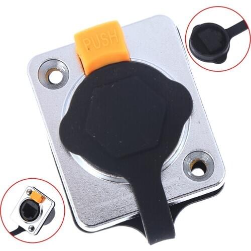 1pc RJ45 IP65 Waterproof F Panel Mount Sockets Ethernet Straight With Cap Or RJ45 RF F To M Coaxial Barrel Coupler Connector
