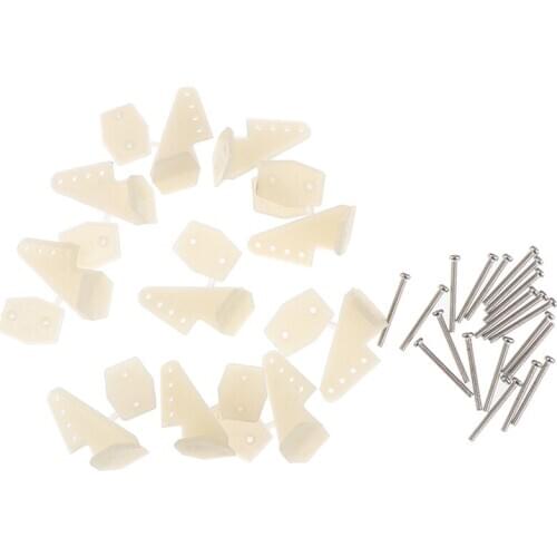 10Sets /Pack DIY Nylon Control Horns 4 holes W13xL18xH25mm with Screws For RC Model Airplane Parts KT Aeromodelling
