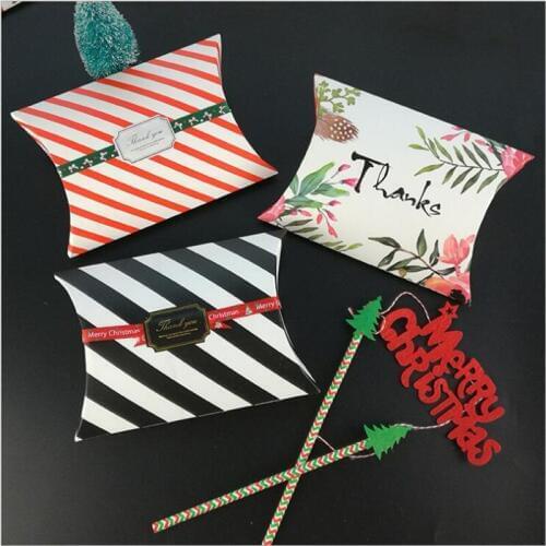 10pcs/lot colorful Pillow Shape Wedding Favor Gift Box Party Candy Box Wholesales Pillow boxes