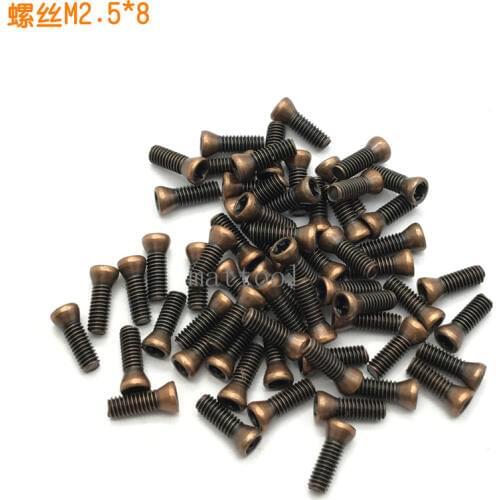 100PCS M2.5 * 8 CNC Tool Accessories Screw Milling Cutter Knife Cutter Plate Screws Plum Screws CNC Screw Accessories M2.5 * 8mm