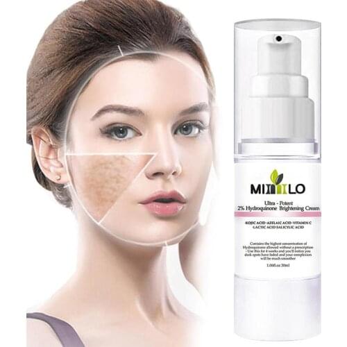 30ml Ultra-potent 2% Hydroquinone Whitening Cream Propylene Glycol Face Essence Face Cream Face serum Kojic Acid Fade Dark Spots