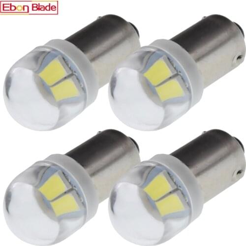4Pcs Warm/White LED Bulb BA9S T4W BAX9S H6W BAY9S H21W 2SMD Auto Dome Map Side Light Motorcycle Bike Lamp Car Styling 6V 12V DC
