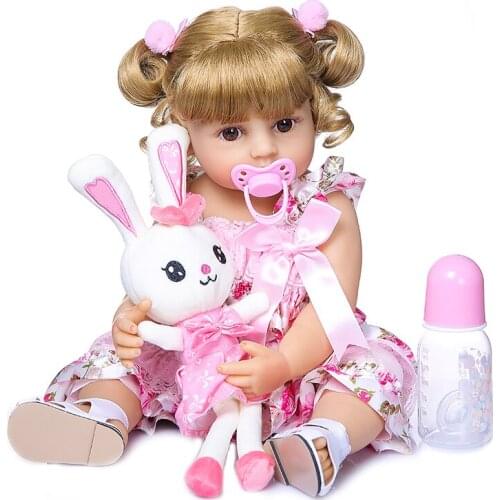 55cm Reborn Baby Dolls Realistic Lifelike Toddler Girl Dolls Silicone Vinyl Body Bonecas Bebe Bath Toy Gifts for Children