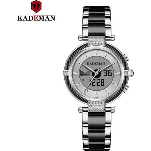 KADEMAN White Black Watch Women Watch Ladies Creative Steel Womens Bracelet Watches Female Clock Relogio Feminino Montre Femme
