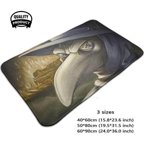 Plague Soft Foot Pad Room Goods Rug Carpet Plague Plague Medieval Crow Raven Goth Gothic Horror Halloween Disease Sickness