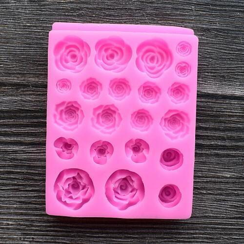 Handmade Chocolate Mould Mini Rose Silicone Mould Jelly Handmade Soap Epoxy Fondant Mould