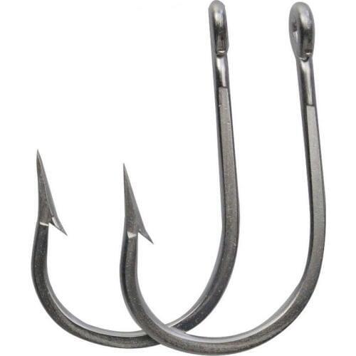 Hyaena 10pcs/lot 7732 Size 4/0-10/0 Strong Stainless Steel Fishing Hook Big Game Fishing Accessories Seafishing Hook