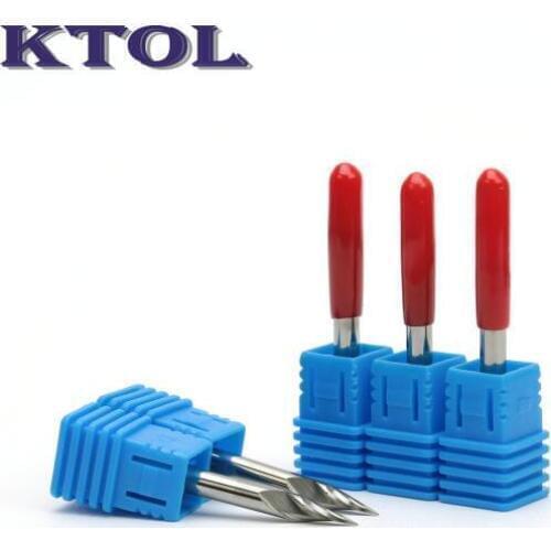 4x45 Degree Single Flute End Mill CNC Router V Bits Engraving Cutters Tungsten Carbide Metal Milling Tools for Aluminium Steel