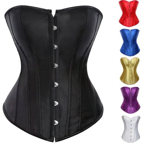 Body Shaper Womens Corset Top Gothic Clothes Sexy Bustier Boned Corsets Woman Solid Waist Trainer Modeling Strap Корсет