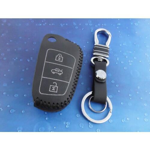 Leather for Q3 A1 A3 Q7 Key Fob Keyless Entry Remote Transmitter case cover W