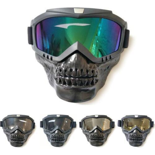Skull Ski goggles Mask Detachable Snowboard Eyewear Windproof Riding Snow Snowmobile Goggle Sci Funny Skiing Glasses Oculos