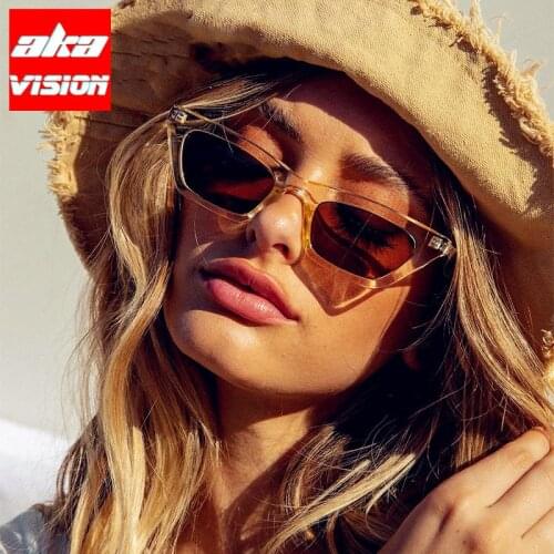 AKA VISION Small Cat Eye Sunglasses Women 2021 Retro Glasses For Women/Men Luxury Brand Eyewear Women Cateye Gafas De Sol Mujer