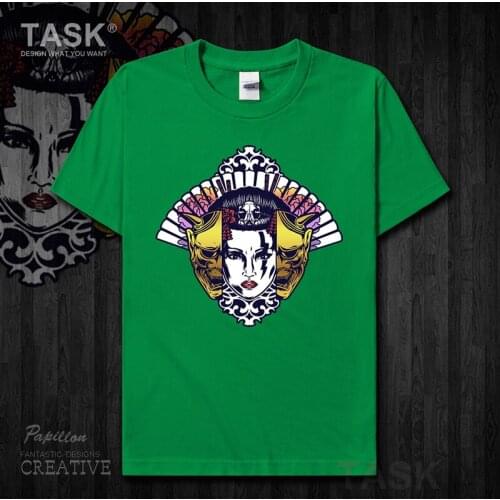 Men t-shirt personality graffiti Dance funny print Retro o-neck slim cotton tees short sleeve clothes casual streetwear 08 0002