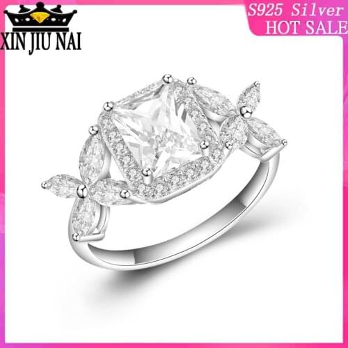 Set zircon gorgeous personality rectangular zircon butterfly shape horse-eye drill female simulation diamond carat ring