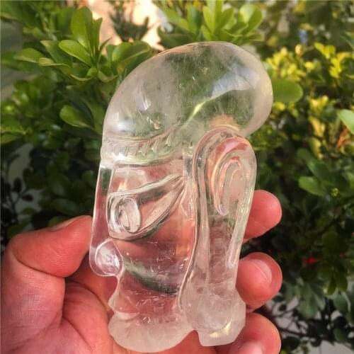Natural quartz crystal carving the god of wisdom sale Stones and crystals home decoration decorative crystal crania